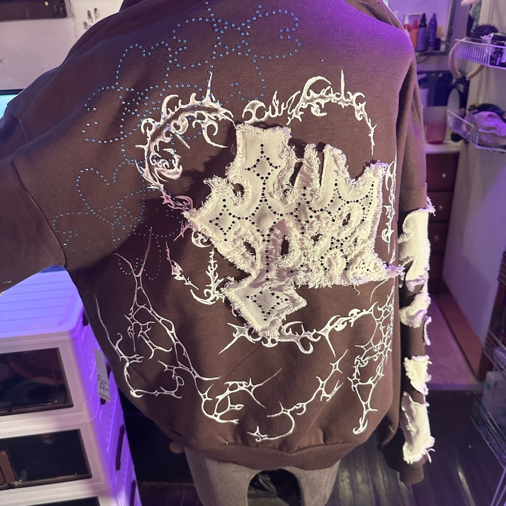 custom made by me oversized breakdown zip up🛸